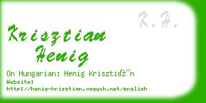 krisztian henig business card